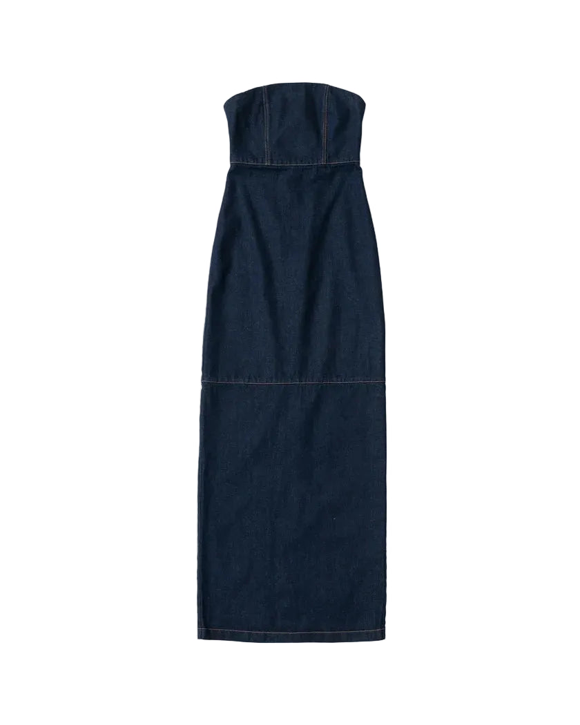 HANA tube dress indigo blue