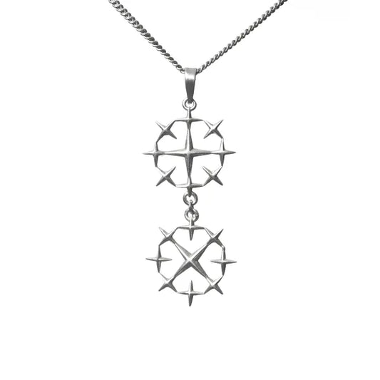 ОX SILVER SHURIKEN NECKLACE