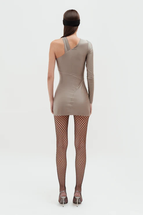 Asymmetric Draped Mini Dress - LIMITED DUNE EDITION